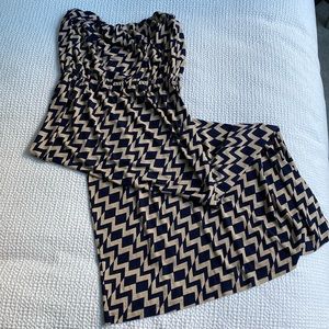 Strapless Dress • Chevron Design